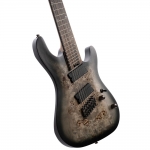Cort elektromos gitár, 7 húros, Multi Scale, csilllagpor fekete