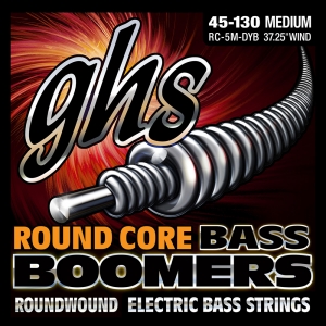 GHS el.basszushúr 5 húros - RoundCore Boomers, Medium, 45-130