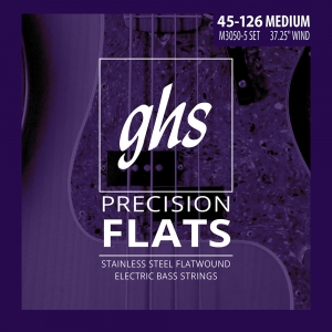 GHS el.basszushúr 5 húros - Precision Flatwound, Medium, 45-126