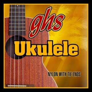 GHS ukulele húr - black nylon, Bariton