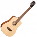 Cort akusztikus mini gitár, matt natúr, tokkal
