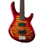Cort el.basszusgitár 5 húros, Aktív, cseresznye sunburst