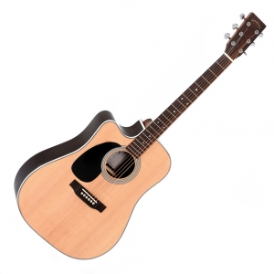 Sigma DRC-28 akusztikus gitár elektronikával, balkezes