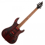 Cort elektromos gitár EMG hangszedővel, homokfúvott vörös-fekete