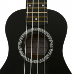 Arrow szoprán ukulele, fekete, tokkal