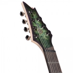 Cort elektromos gitár, 7 húros, Multi Scale, csillagpor zöld