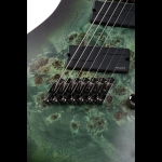Cort elektromos gitár, 7 húros, Multi Scale, csillagpor zöld