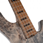 Cort elektromos basszusgitár, 5 húros, deluxe félkemény tokkal, nyílt pórusú szénszürke