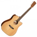 Cort akusztikus gitár elektronikával, cutaway, fényes natúr