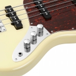 Donner elektromos jazz basszusgitár, fehér
