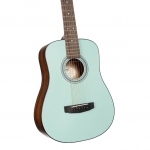 Cort akusztikus mini gitár, mentazöld, tokkal