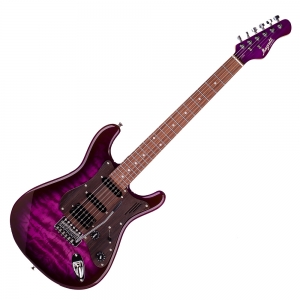 Magneto elektromos gitár, áttetsző lila